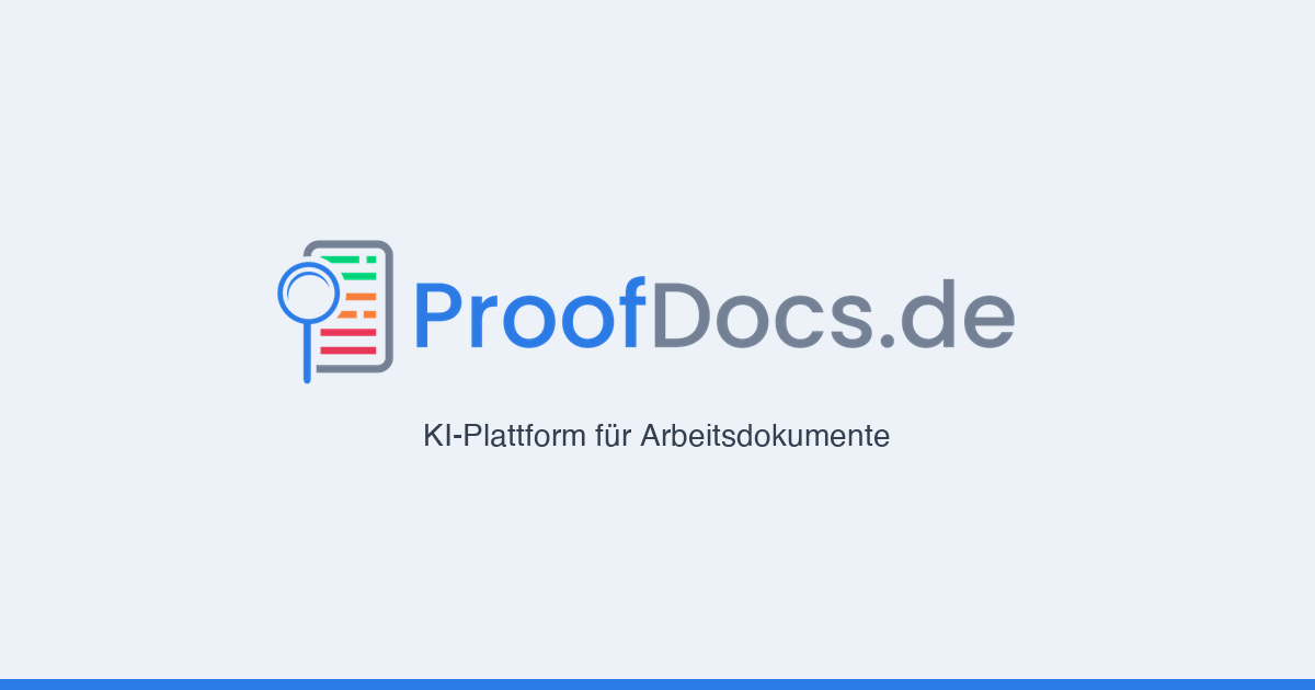 Arbeitszeugnis prfen lassen KI in 60 Sek. | ProofDocs.de Arbeitszeugnis prfen lassen KI in 60 Sek. | ProofDocs.de